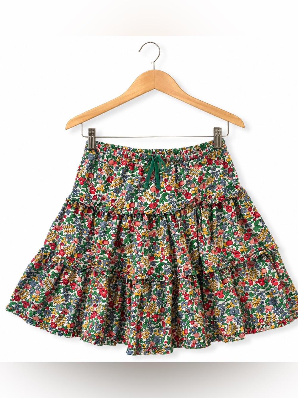 Mini Boden Floral Boho Tiered Corduroy Skirt 11-12 Years
